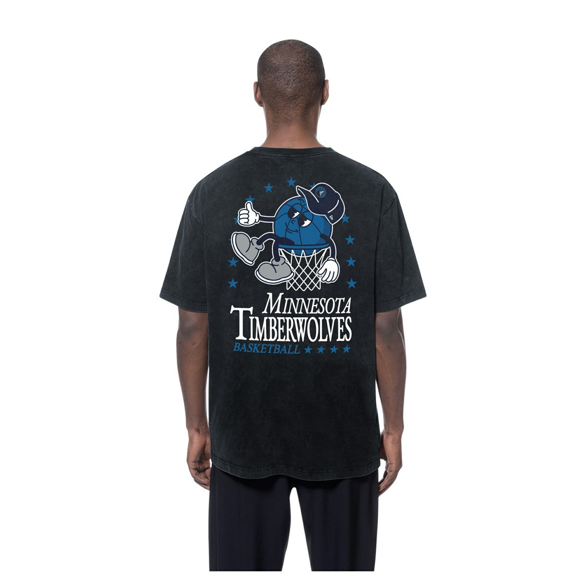 New Era Minnesota Timberwolves Old School Sport Enzyme Wash Oversized T-Shirt