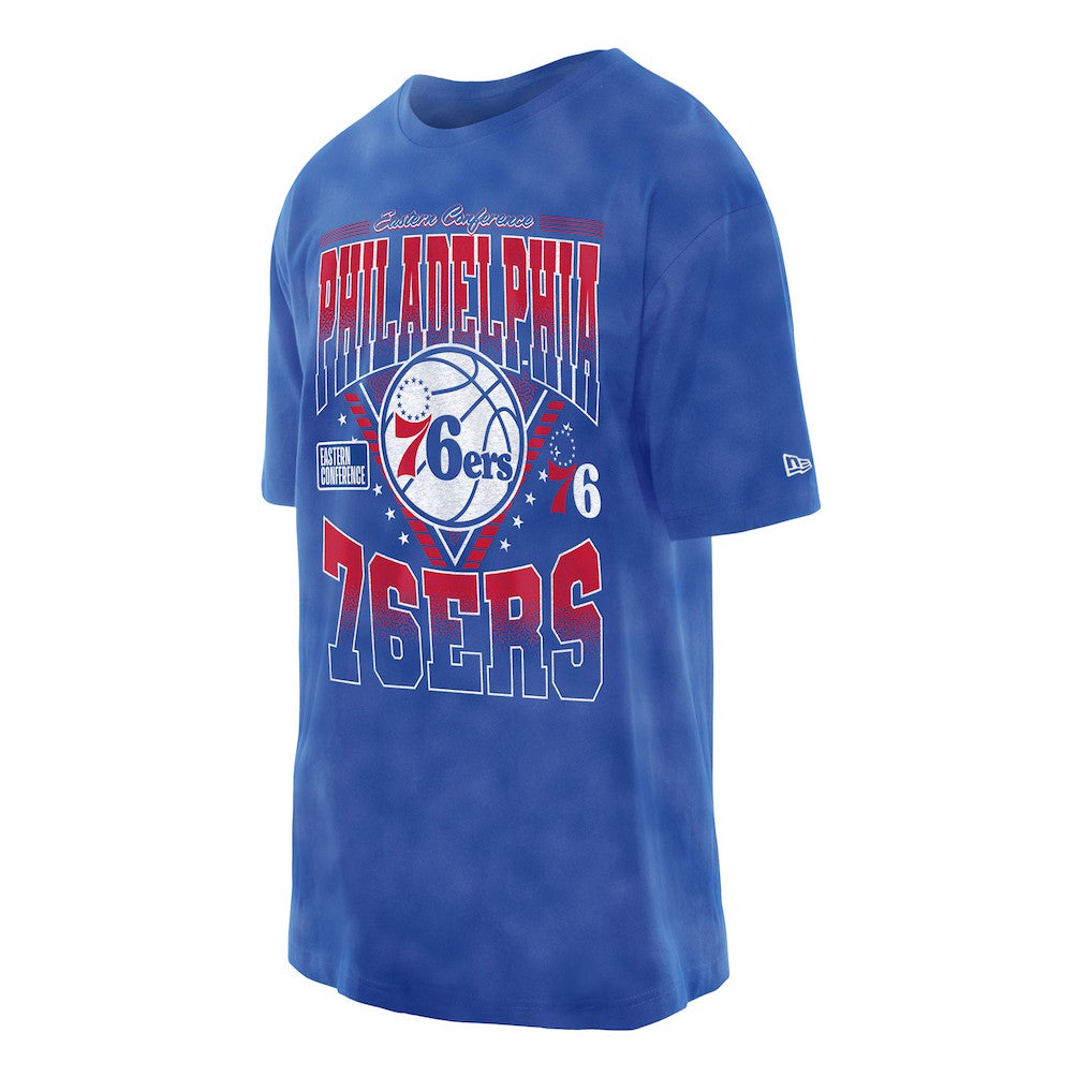 New Era Philadelphia 76ers Boxy Old School Sport Vintage Wash T-Shirt