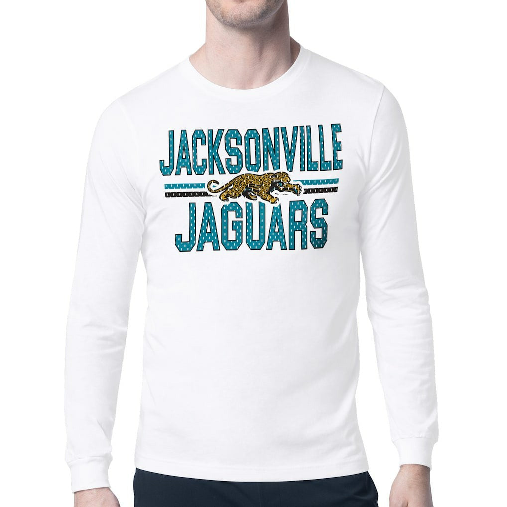 Starter Mesh Look Retro Team Logo Long Sleeve T-Shirt - Jacksonville Jaguars T-shirts