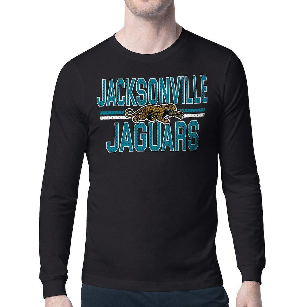 Starter Mesh Look Retro Team Logo Long Sleeve T-Shirt - Jacksonville Jaguars T-shirts