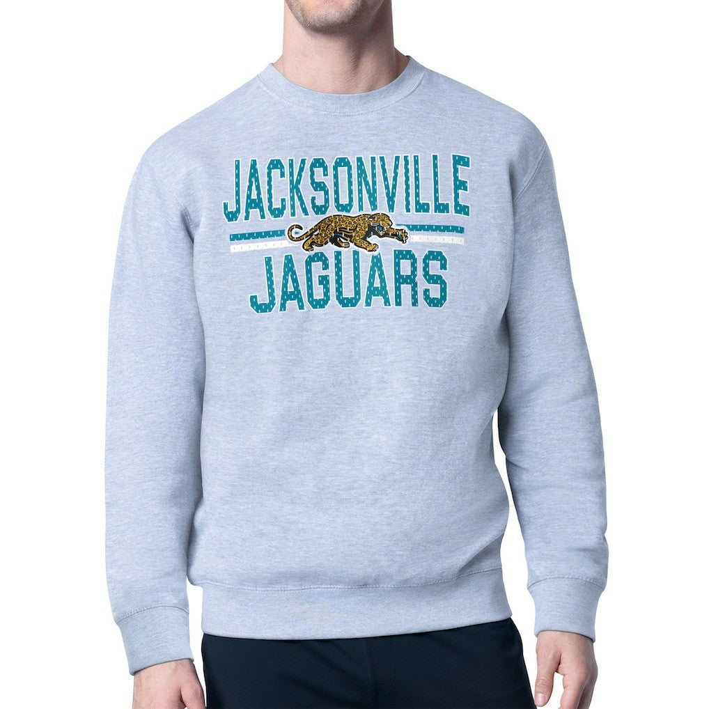 Starter Mesh Look Retro Team Logo Pullover Sweatshirt - Jacksonville Jaguars Pullover