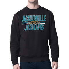 Starter Mesh Look Retro Team Logo Pullover Sweatshirt - Jacksonville Jaguars Pullover