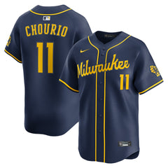 Navy Jackson Chourio Milwaukee Brewers Nike Alternate 2 Limited Jersey