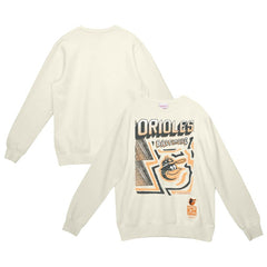 Cream Baltimore Orioles Mitchell & Ness Sidewalk Sketch Pullover Hoodie