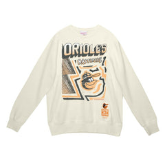 Cream Baltimore Orioles Mitchell & Ness Sidewalk Sketch Pullover Hoodie