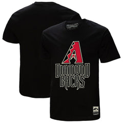 Black Arizona Diamondbacks Mitchell & Ness Cooperstown Collection Logo T-Shirt