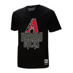 Black Arizona Diamondbacks Mitchell & Ness Cooperstown Collection Logo T-Shirt