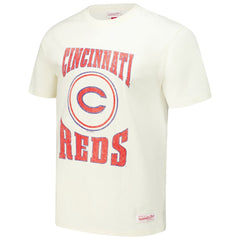 Cream Cincinnati Reds Mitchell & Ness Arched Logo Slub T-Shirt