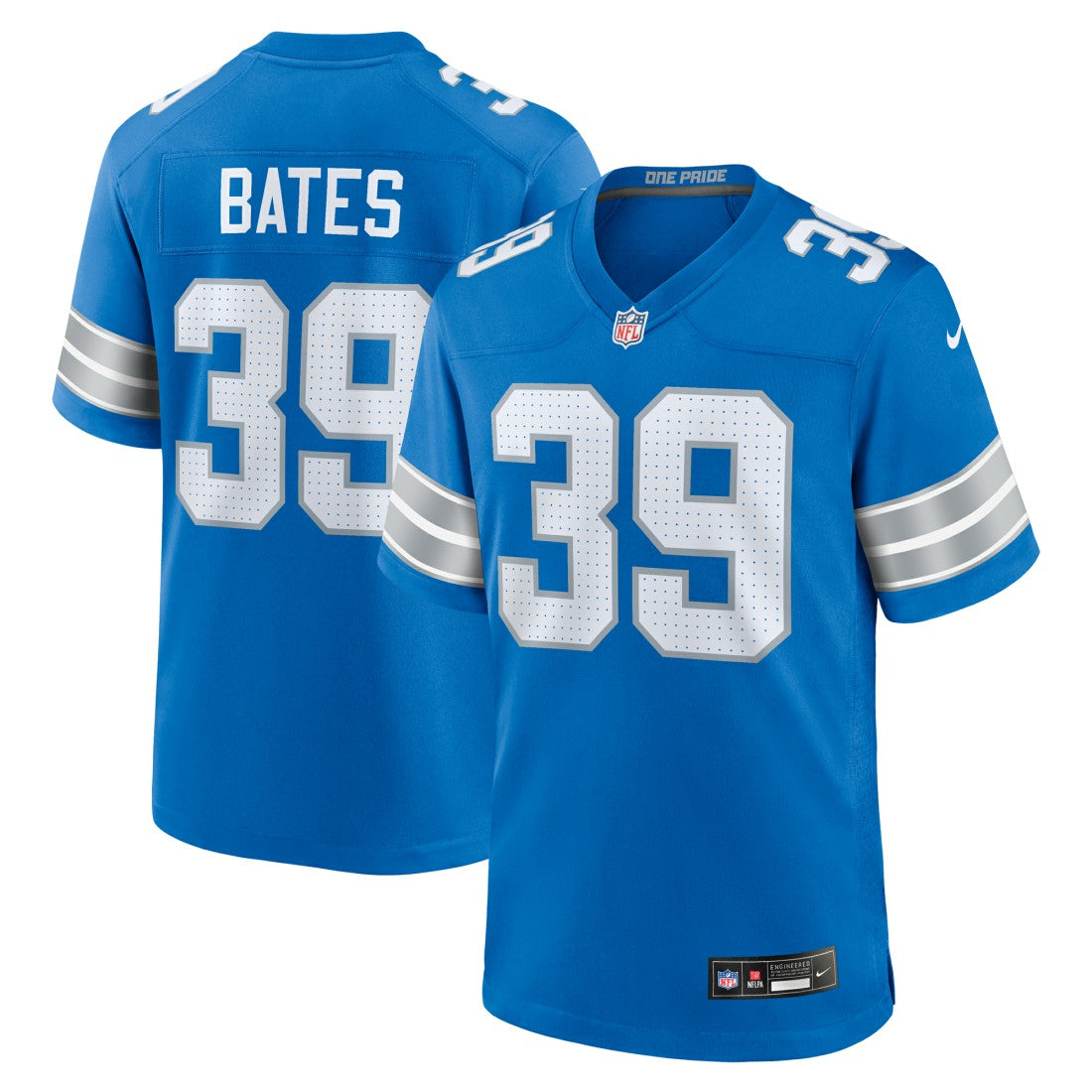 Jake Bates  Team Game Jersey - Detroit Lions Jerseys