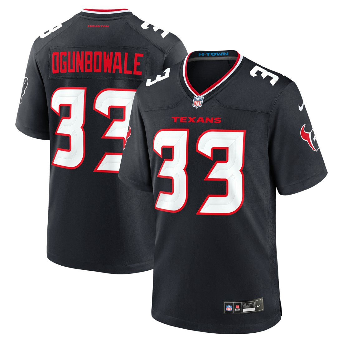 Dare Ogunbowale  Team Game Jersey - Houston Texans Jerseys