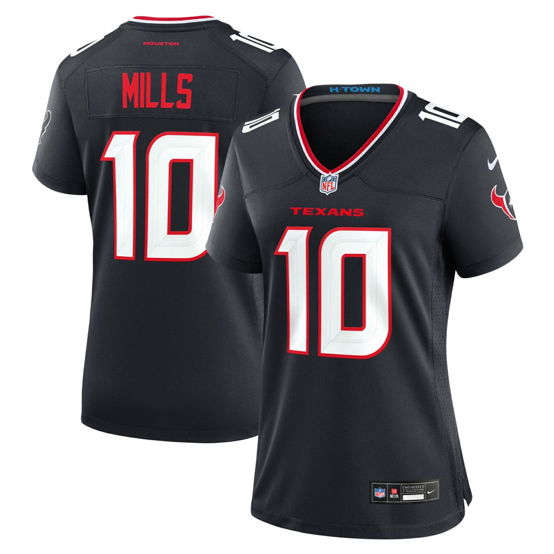 Davis Mills  Women's Team Game Jersey - Houston Texans Jerseys
