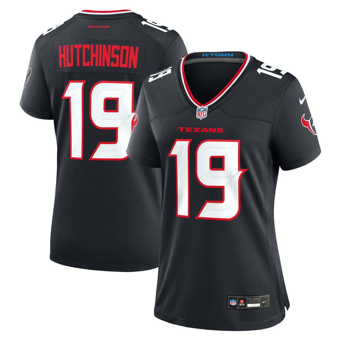 Xavier Hutchinson  Women's Team Game Jersey - Houston Texans Jerseys