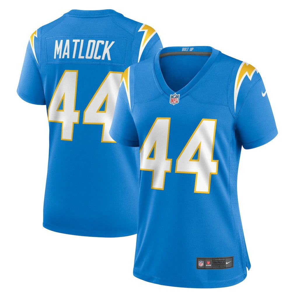 Scott Matlock  Women's Game Jersey - Los Angeles Chargers Jerseys