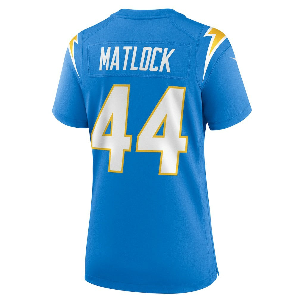 Scott Matlock  Women's Game Jersey - Los Angeles Chargers Jerseys