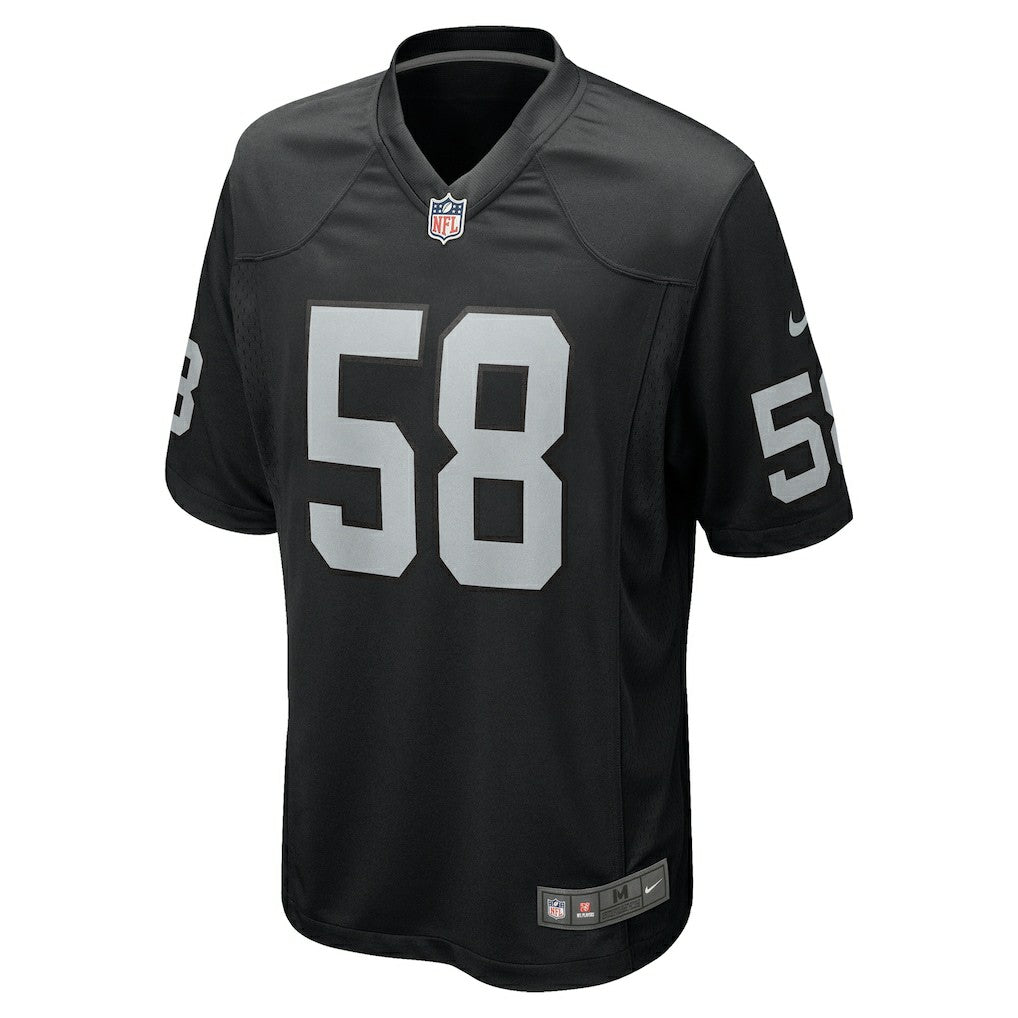 Jackson Powers-Johnson  Team Game Jersey - Las Vegas Raiders Jerseys