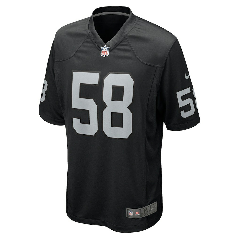 Jackson Powers-Johnson  Team Game Jersey - Las Vegas Raiders Jerseys