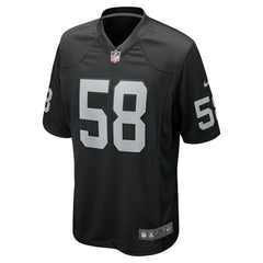 Jackson Powers-Johnson  Team Game Jersey - Las Vegas Raiders Jerseys