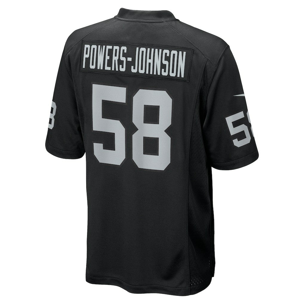 Jackson Powers-Johnson  Team Game Jersey - Las Vegas Raiders Jerseys