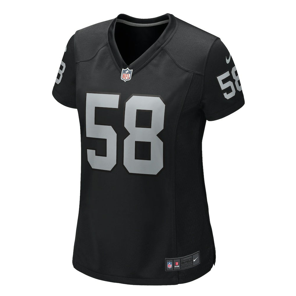 Jackson Powers-Johnson  Women's Game Jersey - Las Vegas Raiders Jerseys