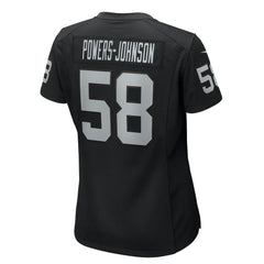 Jackson Powers-Johnson  Women's Game Jersey - Las Vegas Raiders Jerseys
