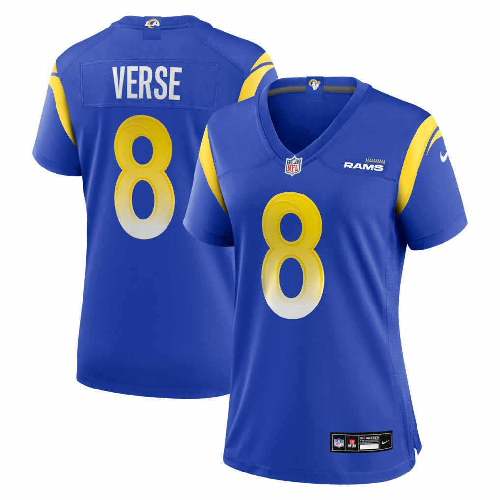 Jared Verse  Women's Team Game Jersey - Los Angeles Rams Jerseys