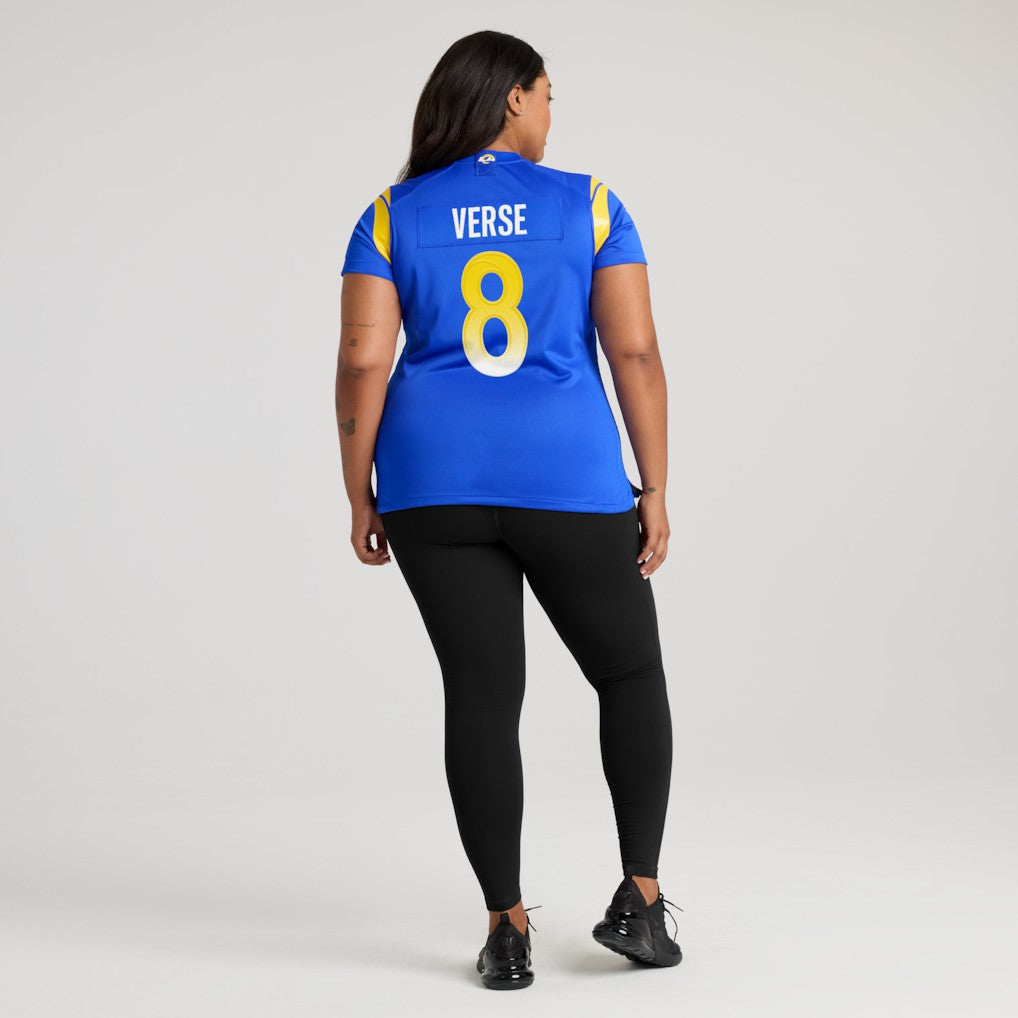 Jared Verse  Women's Team Game Jersey - Los Angeles Rams Jerseys