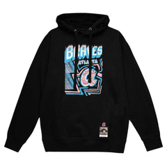 Black Atlanta Braves Mitchell & Ness Sidewalk Sketch Pullover Hoodie