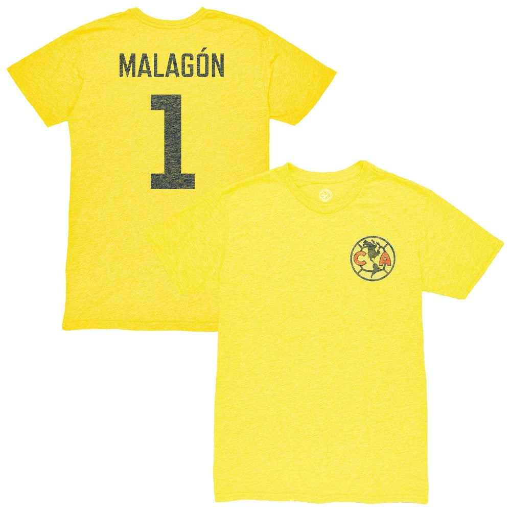 Luis Malagón Club America 1863FC Vintage Player Name & Number Tri-blend T-Shirt