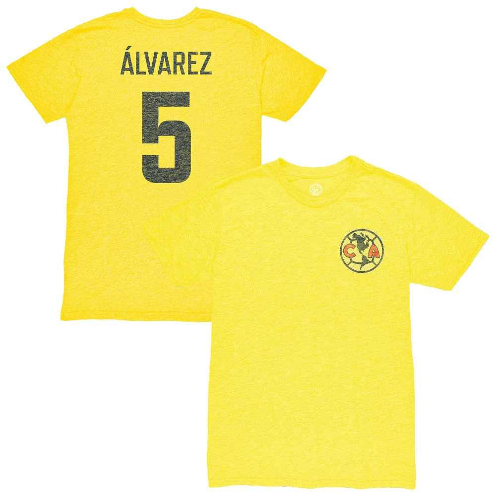 Kevin Álvarez Club America 1863FC Vintage Player Name & Number Tri-blend T-Shirt