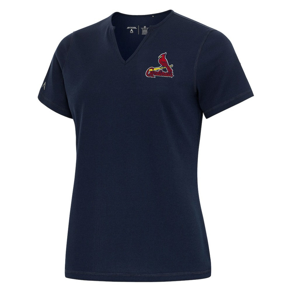 Navy St. Louis Cardinals Antigua Women's Notch Neck T-Shirt