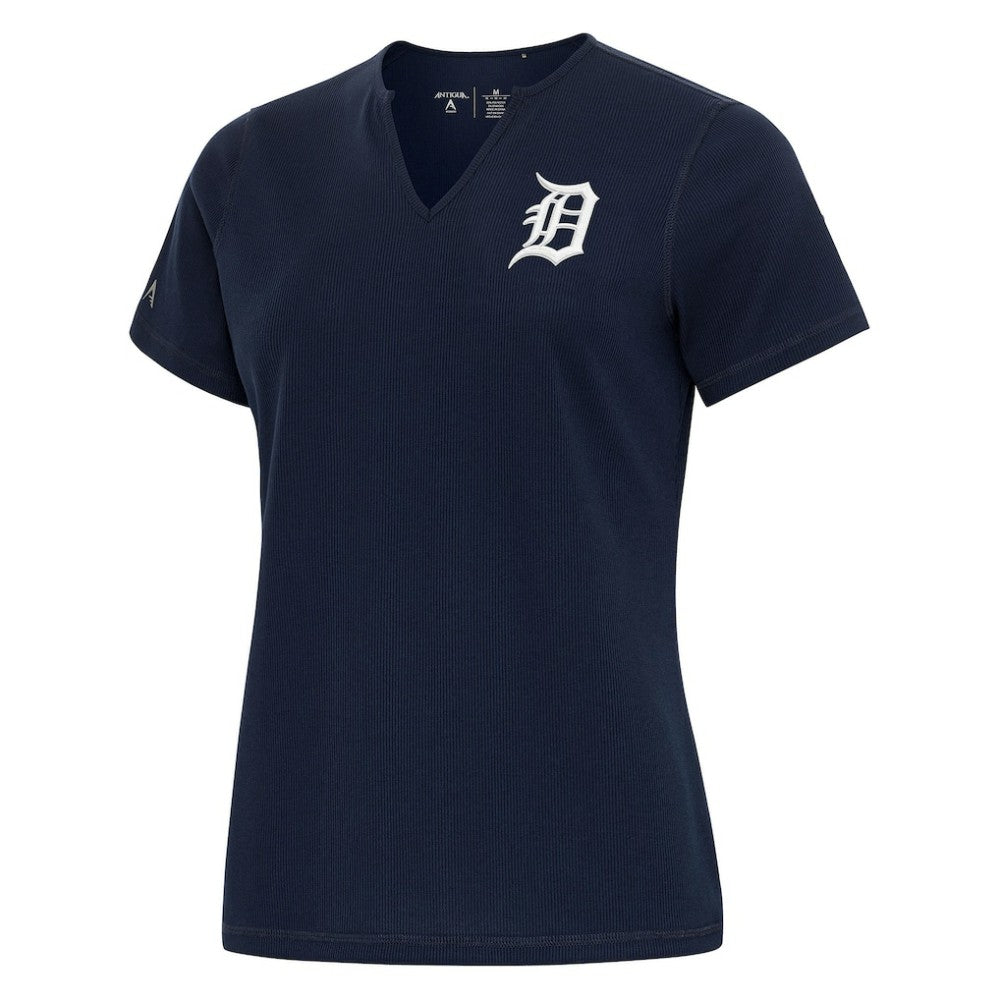 Navy Detroit Tigers Antigua Women's Notch Neck T-Shirt