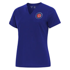 Royal Chicago Cubs Antigua Women's Notch Neck T-Shirt