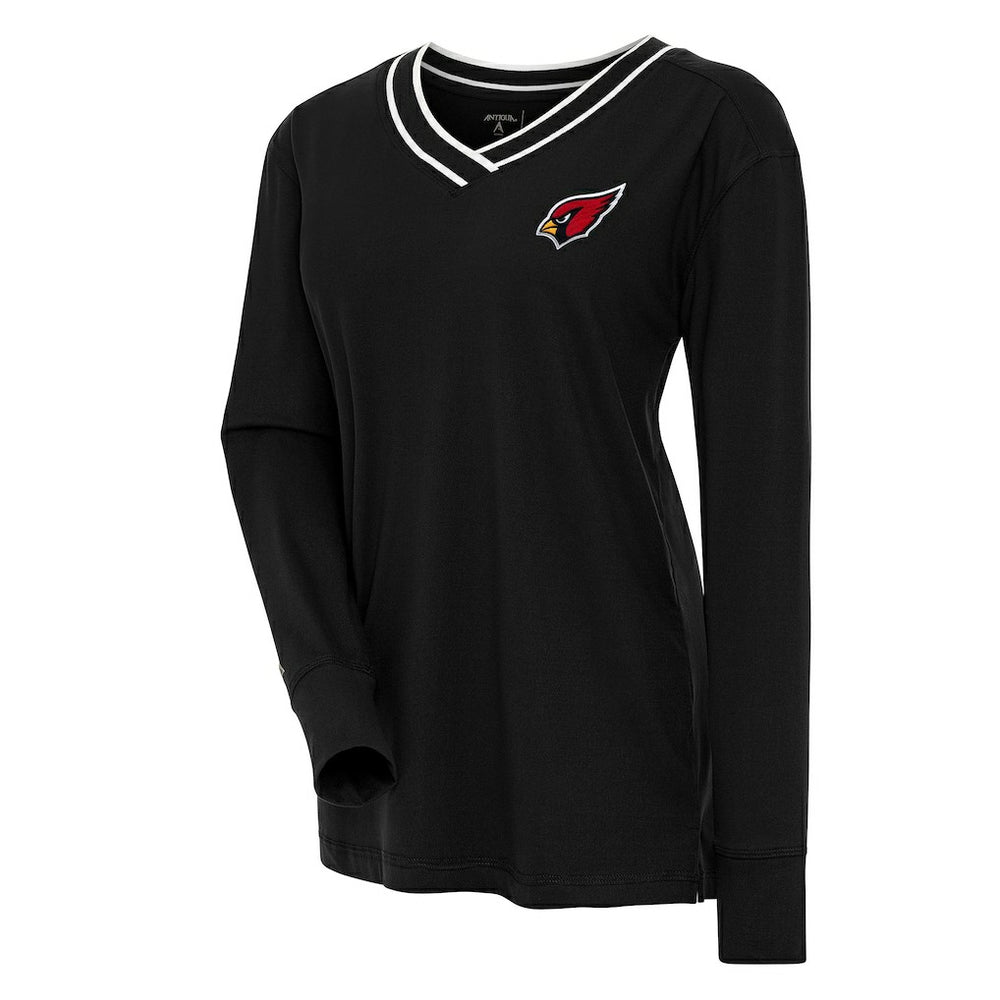 Antigua Women's Symbolic Long Sleeve V-Neck Top - Arizona Cardinals Tops