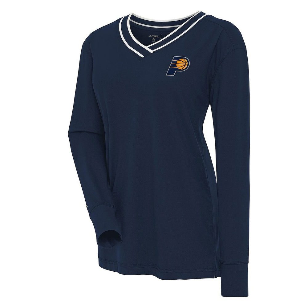 Indiana Pacers Antigua Women's Symbolic Long Sleeve V-Neck Top