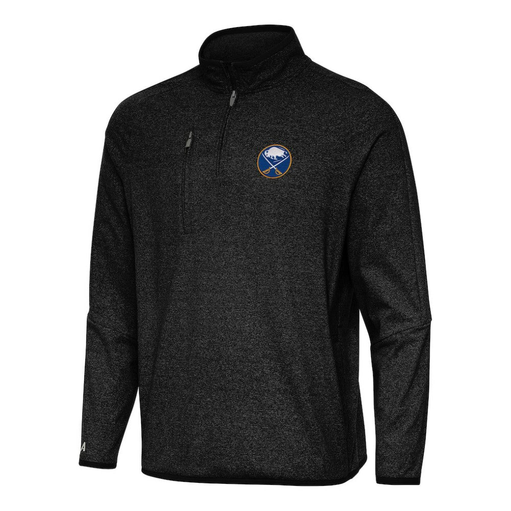 NHL Buffalo Sabres Antigua Certain Quarter-Zip Tri-Blend Sweatshirt