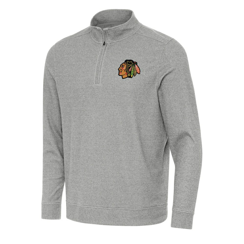 NHL Chicago Blackhawks Antigua Subtle Quarter-Zip Sweatshirt
