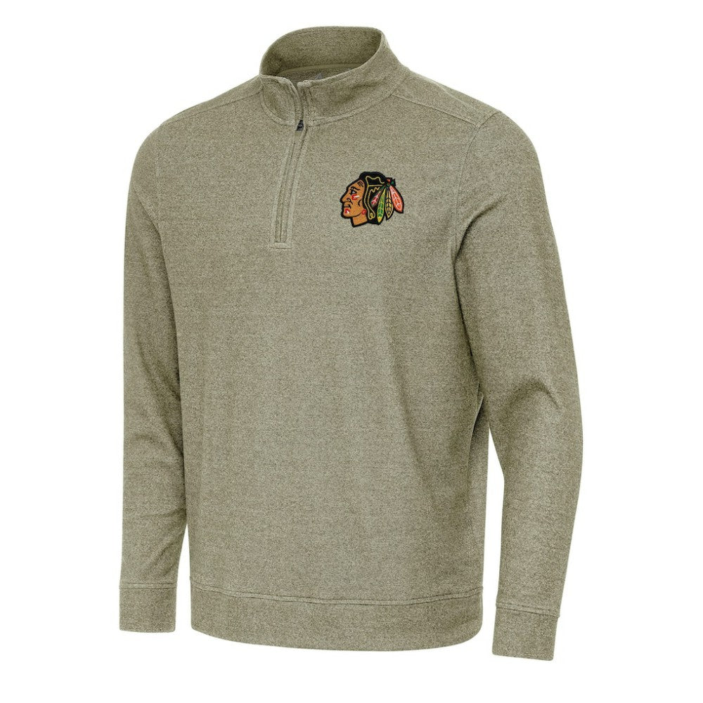NHL Chicago Blackhawks Antigua Subtle Quarter-Zip Sweatshirt