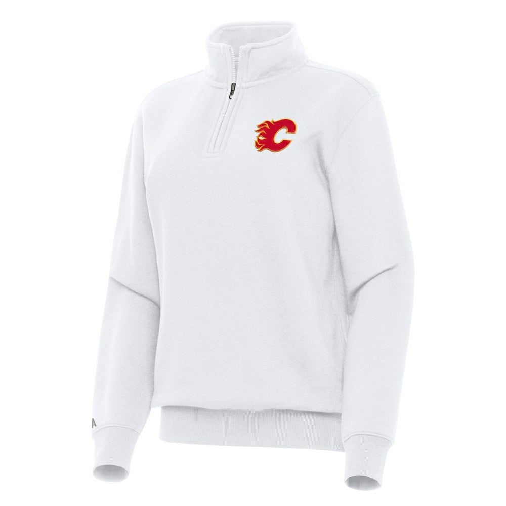 NHL Calgary Flames Antigua Women's Victory Quarter-Zip Sweatshirt