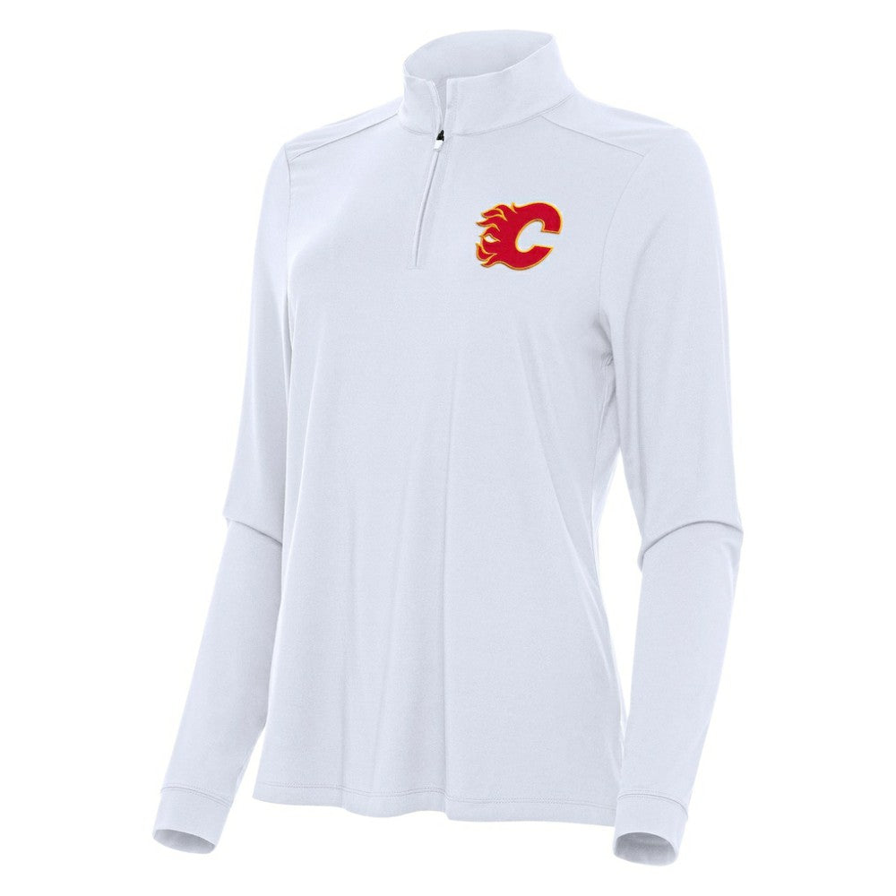 NHL Calgary Flames Antigua Women's Intent Quarter-Zip Top