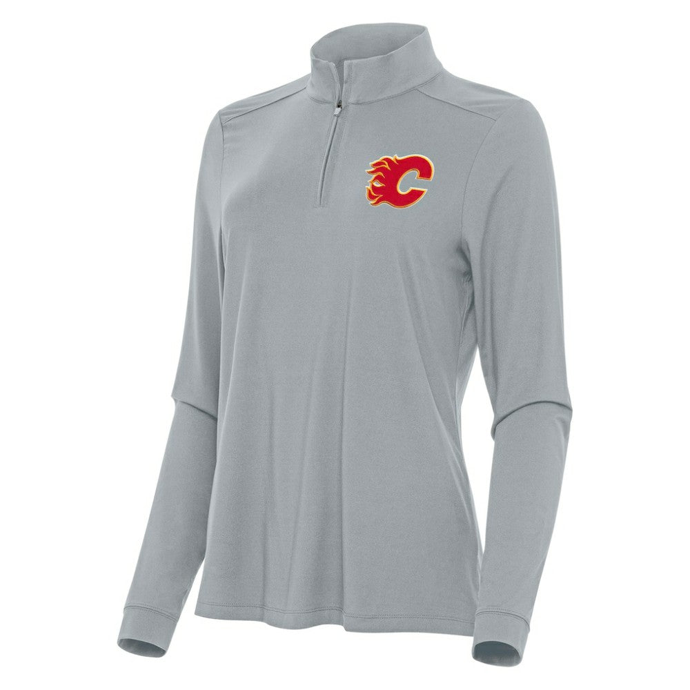 NHL Calgary Flames Antigua Women's Intent Quarter-Zip Top