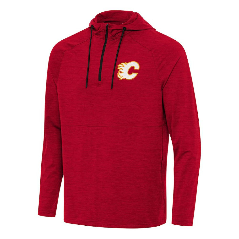 NHL Calgary Flames Antigua Spikes Quarter-Zip Hoodie