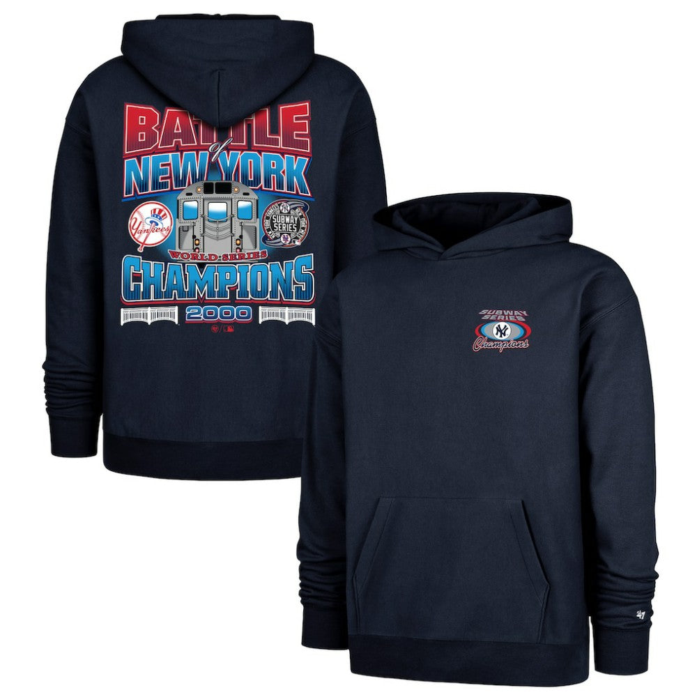 Navy New York Yankees '47 2000 World Series Champions Showcase Backer Pullover Hoodie