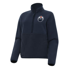 NHL Edmonton Oilers Antigua Women's Figure Half-Zip Pullover Sweatshirt