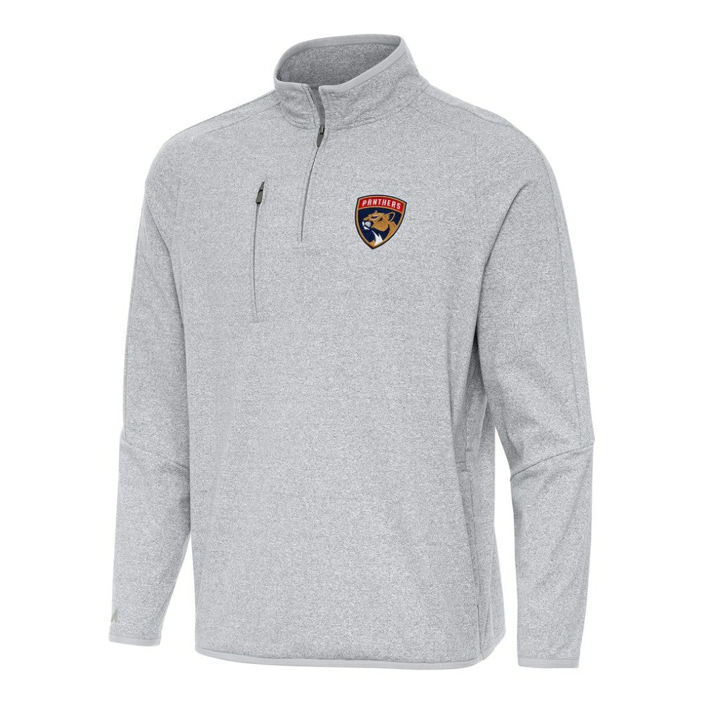 NHL Florida Panthers Antigua Certain Quarter-Zip Tri-Blend Sweatshirt