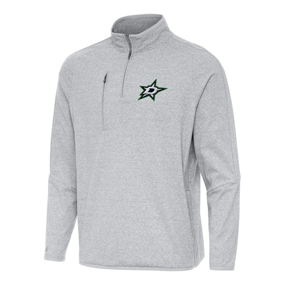 NHL Dallas Stars Antigua Certain Quarter-Zip Tri-Blend Sweatshirt
