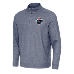 NHL Edmonton Oilers Antigua Subtle Quarter-Zip Sweatshirt