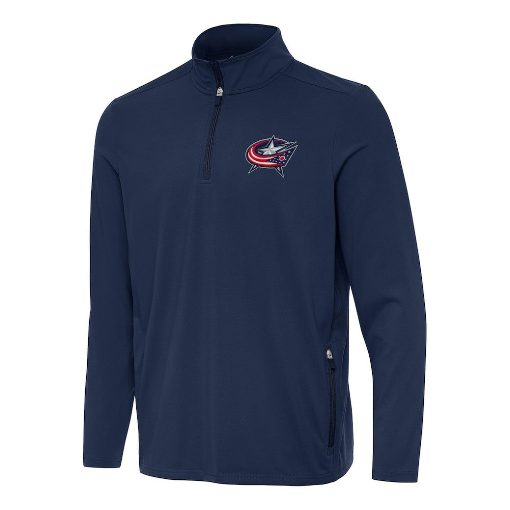 NHL Columbus Blue Jackets Antigua Perilous Quarter-Zip Sweatshirt