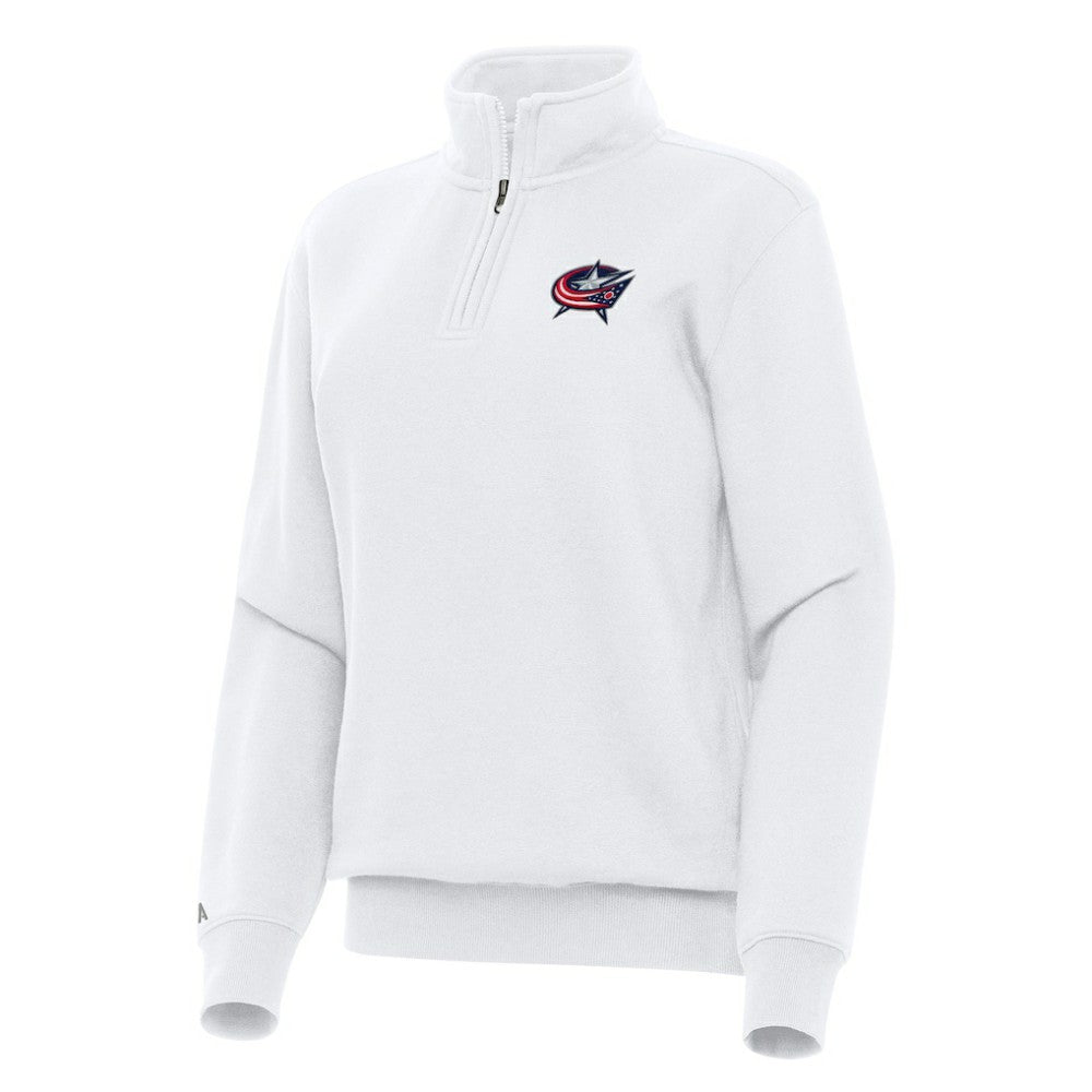 NHL Columbus Blue Jackets Antigua Women's Victory Quarter-Zip Sweatshirt