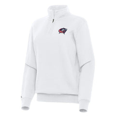 NHL Columbus Blue Jackets Antigua Women's Victory Quarter-Zip Sweatshirt