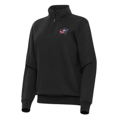 NHL Columbus Blue Jackets Antigua Women's Victory Quarter-Zip Sweatshirt